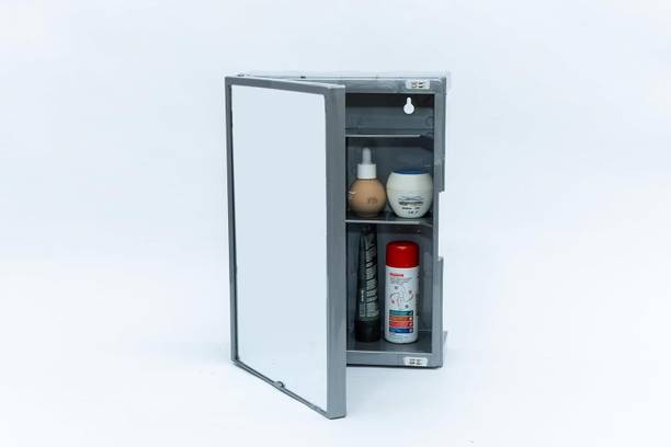 Zahab New Look Full Mirror Magnetic Door bathroom cabinet organiser bathroom shelves Plastic Wall Shelf