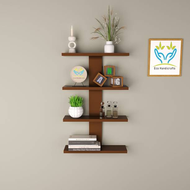 Murad Arts Wall Mounted Floating Rack shelves book Stand shelf living room storage decor Wooden Wall Shelf
