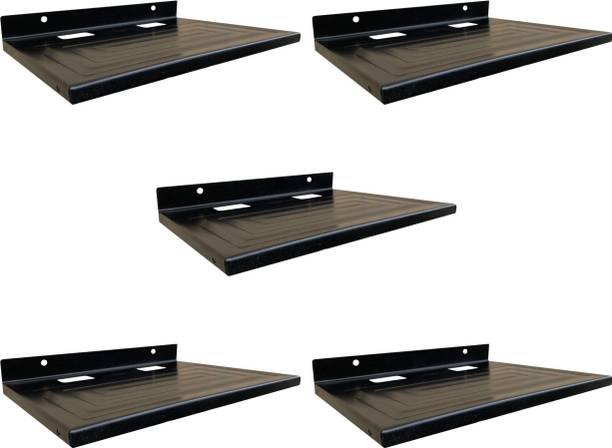 NextZen Wall Mount Set Top Box Stand For TV, Setup Box Holder Wall Shelf, Color - Black Iron Wall Shelf