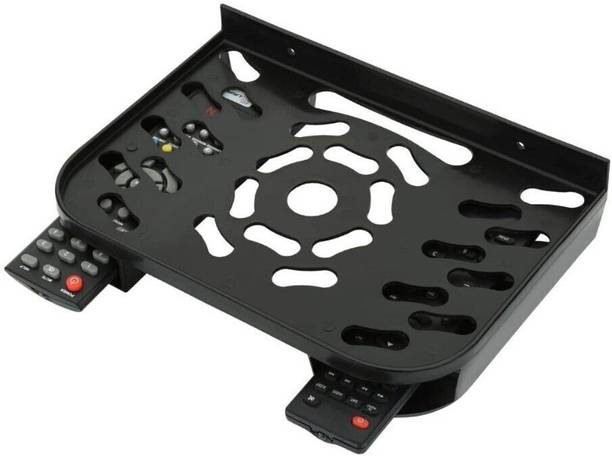 onum Set Top Box Stand, Wi-Fi Router Stand/Dish TV Stand , Wall With 2 Remote Holder Plastic Wall Shelf