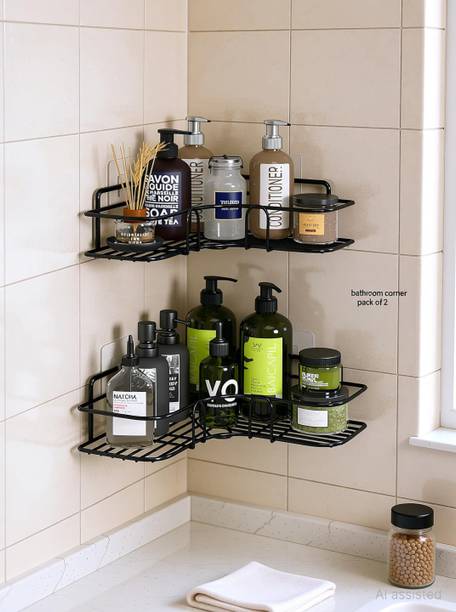 MILLECT Multipurpose Use For Bathroom/Kitchen/Livingroom Stainless Steel Wall Shelf