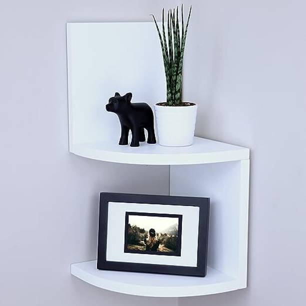 Mehsha Zigzag Floating Corner Wall Shelf Stand Corner Shelf Woo