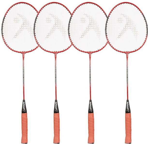Hipkoo Sports 4 Wide Body Aluminum Red Strung Badminton Racquet