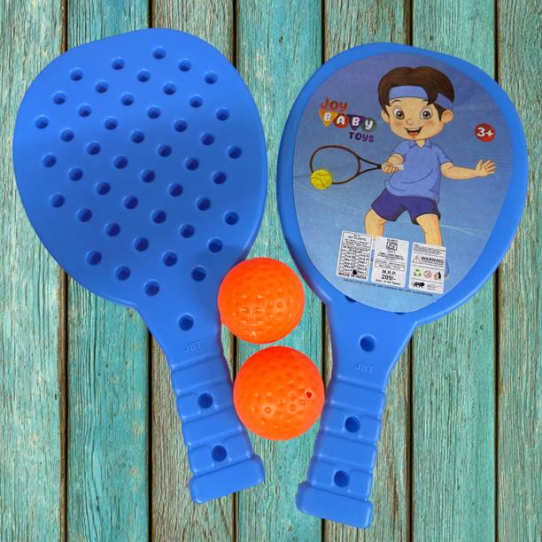 Dorytoys Lightweight Plastic Tennis Toy Kit for Boys Girls Daily Sports Play Multicolor Unstrung Tennis Racquet