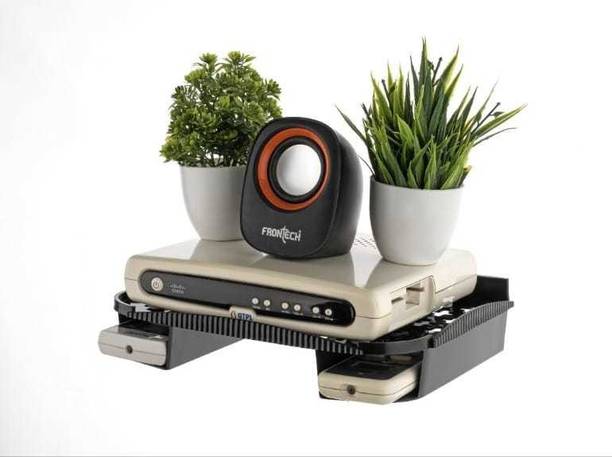 Fivean Wall Mount Router Stand Set top Box Stand Setup Box Shelves Remote Holder प्लास्टिक वॉल शेल्फ