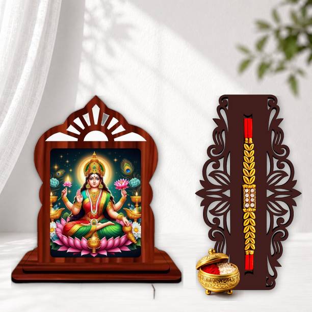 Color Splash Designer June 2026 rakhi_SHOWPIECE set -350 Mauli Thread, Pearl Rakhi, Showpiece, Chawal Roli Pack Set