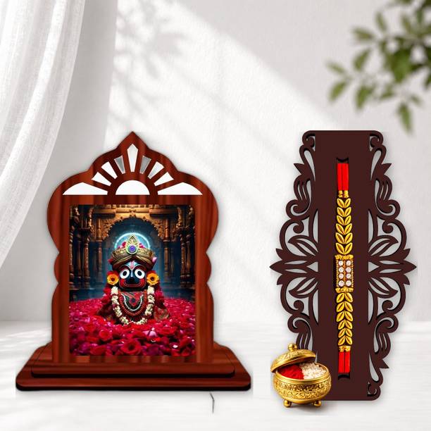 GIFTDECOR Designer June 2026 rakhi_SHOWPIECE set -884 Mauli Thread, Pearl Rakhi, Showpiece, Chawal Roli Pack Set