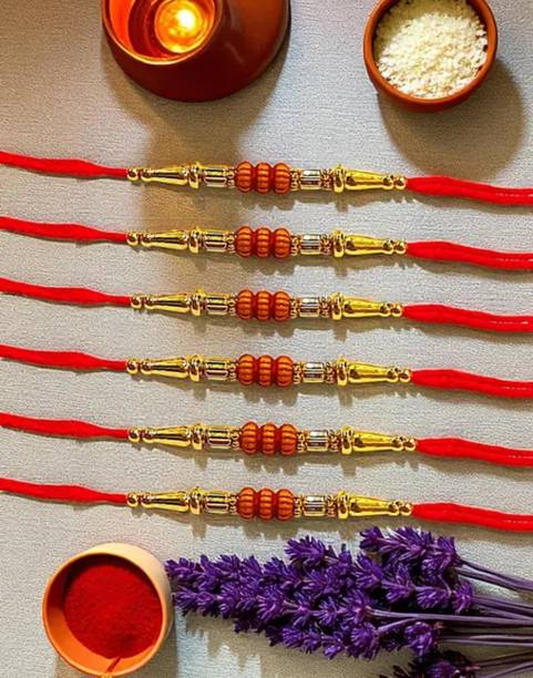 JBRCraft Bhaiya Bhabhi RAKHI 54 Assorted Chawal Roli Pack  Set