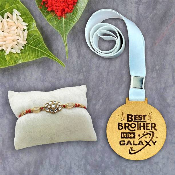 Home Delight Designer Medal06 Assorted Showpiece, Rakhi  Set