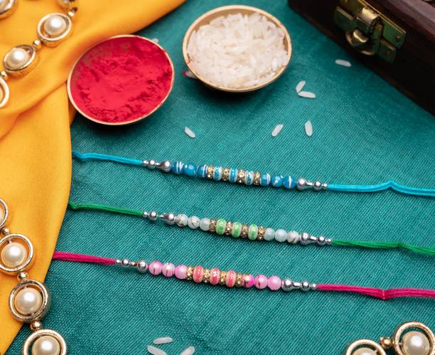 Home Delight Designer 3 Rakhi set 1 Assorted Rakhi  Set