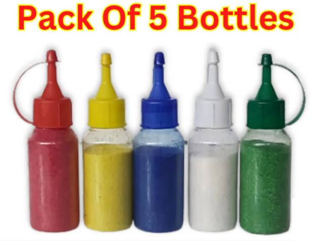 rahul RANGOLI COLOUR BOTTLE ART RANG FOR FLOOR, DOOR, ROOM DECORATION 5 PCS Rangoli Stencil