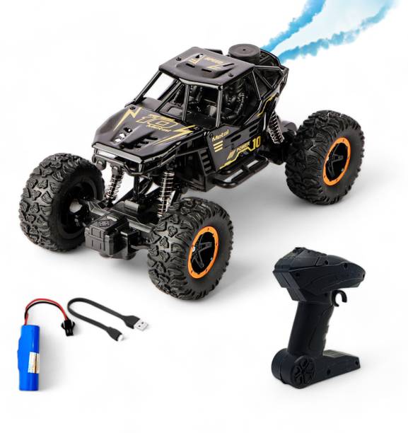 fizz Remote Control Metal Car for Kids with Mist Smoke Monster Truck rock crawler_HH4
