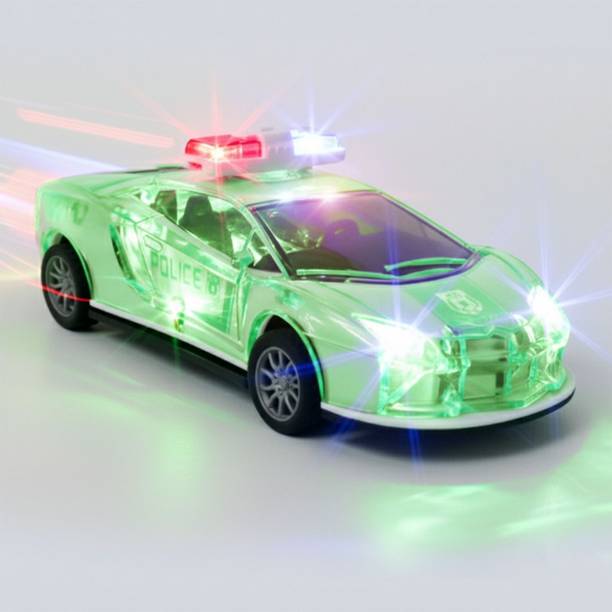 SMART BOY 3D Police Friction Car Toy with Lights & Music