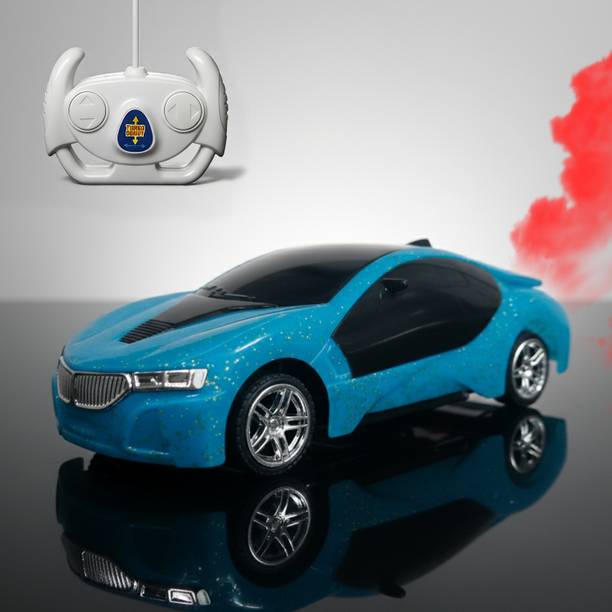 SMART BOY 4-Way Remote Control Smoke Stunt Car with LED Lights Turbo Drift Kids