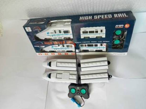 Ananya Toys Remote Control Train with Head Lights Rail toy for kids (Multicolor)