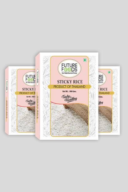 Future Foods Sticky Rice, Glutinous Rice, Mango Rice, pack of 3 - 900 grams * 3 Raw Rice (Full Grain, Raw)