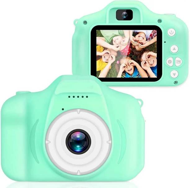 Myxomart Digital Camera Toy For Kids | 2inch Display| Play Games | Record Videos (Green)