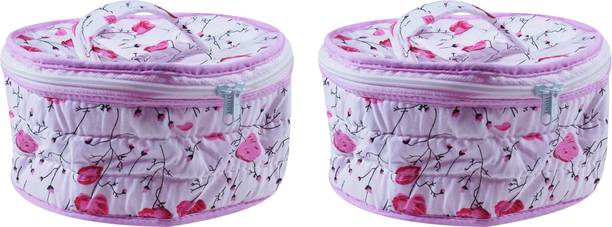 survi Chappati Box Floral Print Roti Round Flap Cover