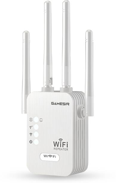 GameSir WiFi- Extender Repaterr 300Mbps WiFi Repeater WiFi Range Extender 2.4 GHz 300 Mbps Wifi Speed Dual Band External Antenna Ethernet (Cable Broadband)