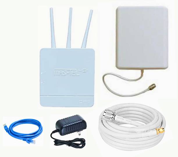 Mastel 4G High Speed Internet WiFi HotSpot with Antenna Kit Router 2.4 GHz 300 Mbps Wifi Speed Tri Band Internal & External Antenna MiFi (Sim Based)