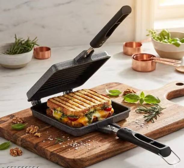 averratraders Premium Non Stick Gas Sandwich Toaster with FREE Wooden Spatula Grill, Toast