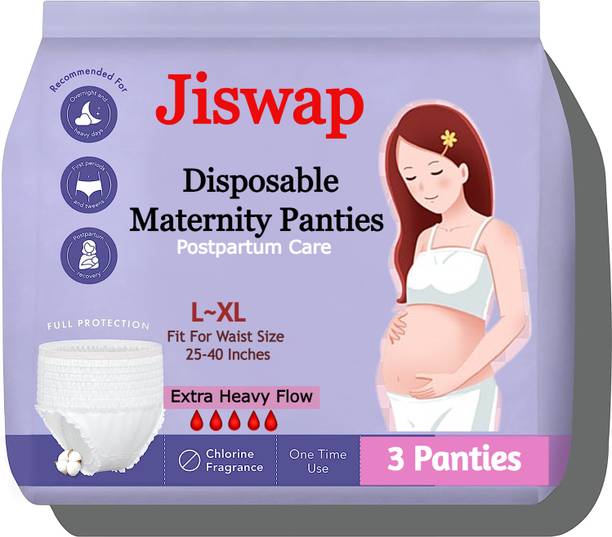 Jiswap Disposable Postpartum Panties for Women Incontinence, Maternity Sanitary Pad