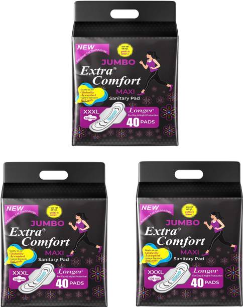 jumbo extra comfort Sanitary Pad {3 Pack Of 120 Pads} Sanitary Pad