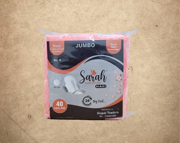 Sarah Regular Flow Overnight, 40 pads Sanitary Pad