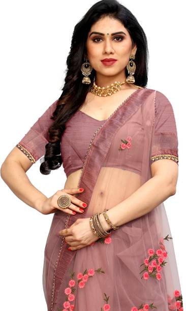 PATLANI STYLE Embroidered Bollywood Net Saree - Image 5