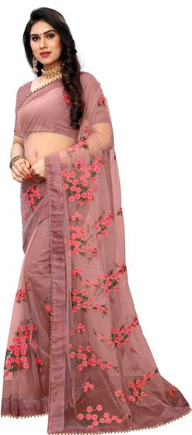 PATLANI STYLE Embroidered Bollywood Net Saree - Image 2