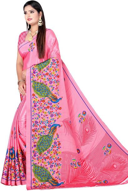 Leelavati Printed Daily Wear Crepe Saree - Image 3