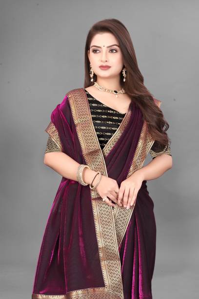 Self Design Bollywood Lycra Blend Saree