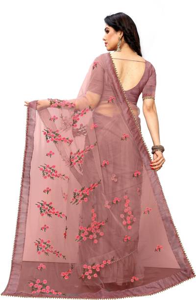 PATLANI STYLE Embroidered Bollywood Net Saree - Image 3