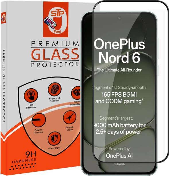 STP FEEL Tempered Glass Guard for Oneplus Nord 6 5G Premium Screen Protector Guard with Easy Installation Kit