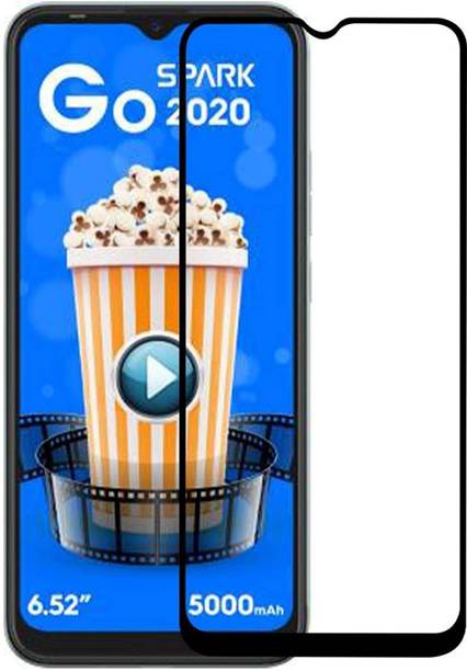 DMJHP Edge To Edge Tempered Glass for Tecno Spark Go 2020