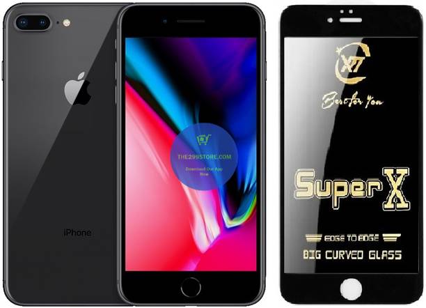 Resolute Edge To Edge Tempered Glass for Apple iPhone 8 Plus, Super X Edge Glass, Super X Tempered Glass, Super X Screen Protector