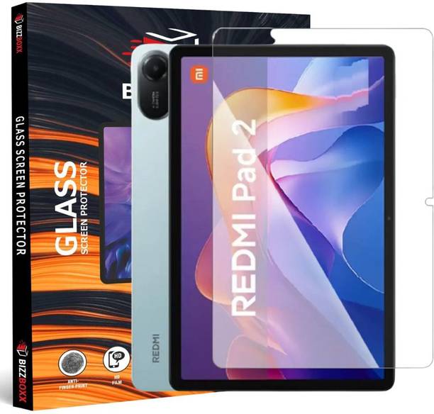 BizzBoxx Edge To Edge Tempered Glass for Redmi Pad 2 Tablet, 11 Inch, Premium Military Grade Gorilla Glas Temper With Self Installation Kit, Wipes, Dust Absorber, Redmi Pad 2 Tablet Glass Protector, Tab Screen Guard, Temper Glass, With Warranty