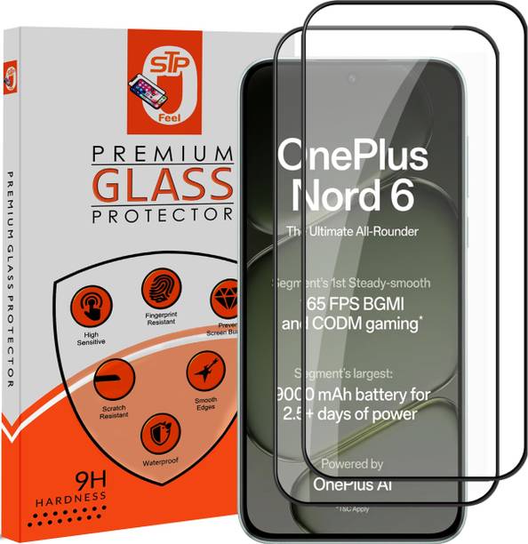 STP FEEL Tempered Glass Guard for Oneplus Nord 6 5G Premium Screen Protector Guard with Easy Installation Kit