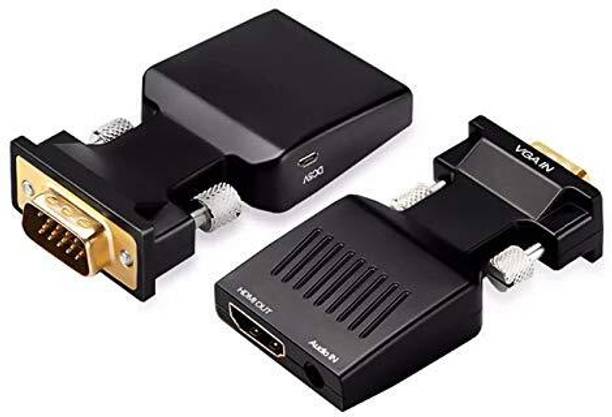 Jhoomazy VGA to HDMI Adapter/Converter with Audio (Old PC to TV/Monitor with HDMI) Gaming Adapter
