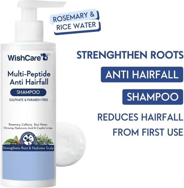 WishCare Multi Peptide Anti Hairfall Shampoo with Rice Water , Rosemary & Caffeine