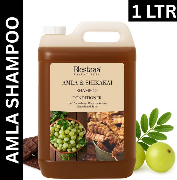 blestaaa essentialss Amla Shikakai Herbal Shampoo for Strong, Smooth, Shiny and Healthy Hair Care
