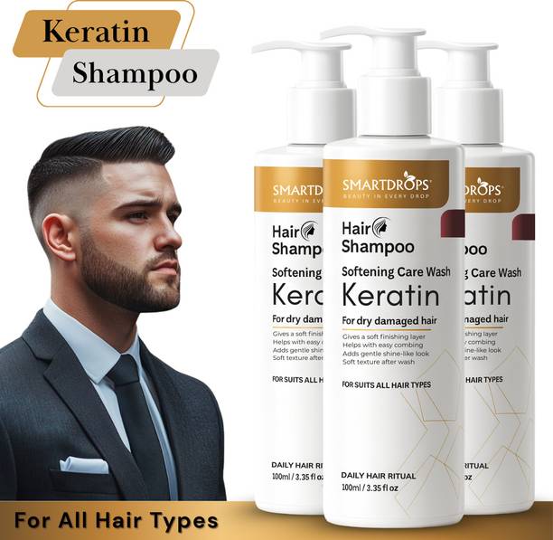 smartdrops Keratin Infused Hair Shampoo For Dull Dry Hair Gentle Wash Silky Feel Hair Care