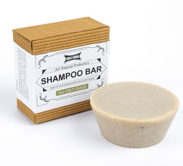 GOLI SODA All Natural Probiotics Shampoo Bar for Oily Hair - (Pack Of 1)