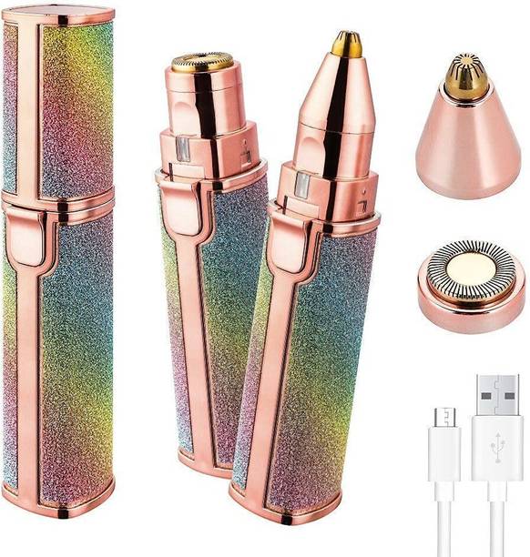 BIRONZA Portable Eyebrow Remover for women Face, Lips, Nose Hair Trimmer 70 min  Runtime 1 Length Settings