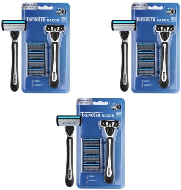 TRENDLER 5 blade Shaving Razor for Men for Perfect Shave and Beard Shape, Men