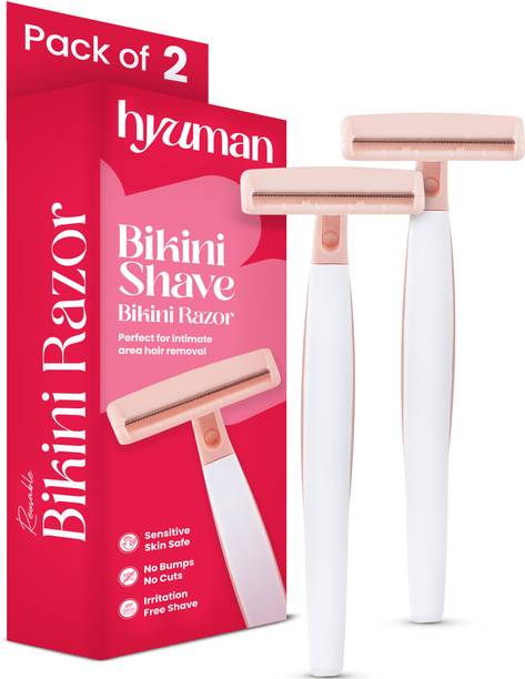 Hyuman Bikini Shave Razor, Sensitive Skin Safe,Reusable,Smooth Shave, Women