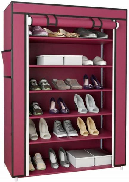 Shaym ji DIY Shoe Rack Organizer/Multi-Purpose 18 Pair 1 Door Folding Shoe Rack Plastic Shoe Stand