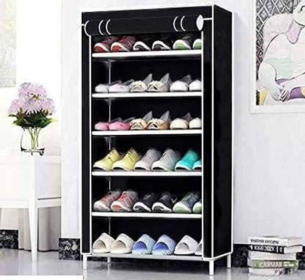 RAXON WORLD 6 Layer/Shelf Plastic Collapsible Shoe Rack Plastic Shoe Stand
