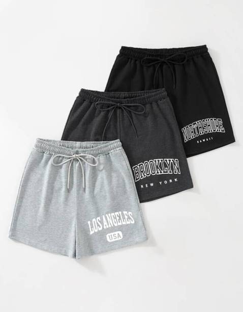 IKHLAS Printed Women Multicolor Basic Shorts