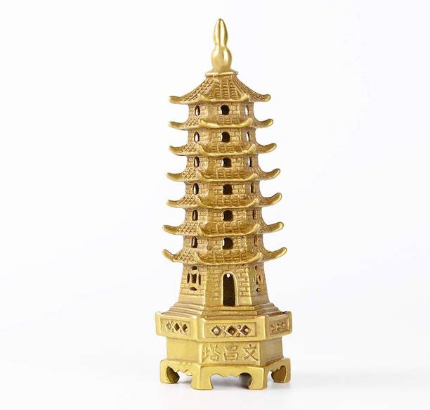 Divine Creations 9-Layer Pagoda Education Tower – Elevate Scholastic Aspirations for Student Decorative Showpiece  -  12 cm